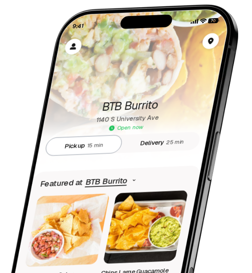 BTB Burrito app preview