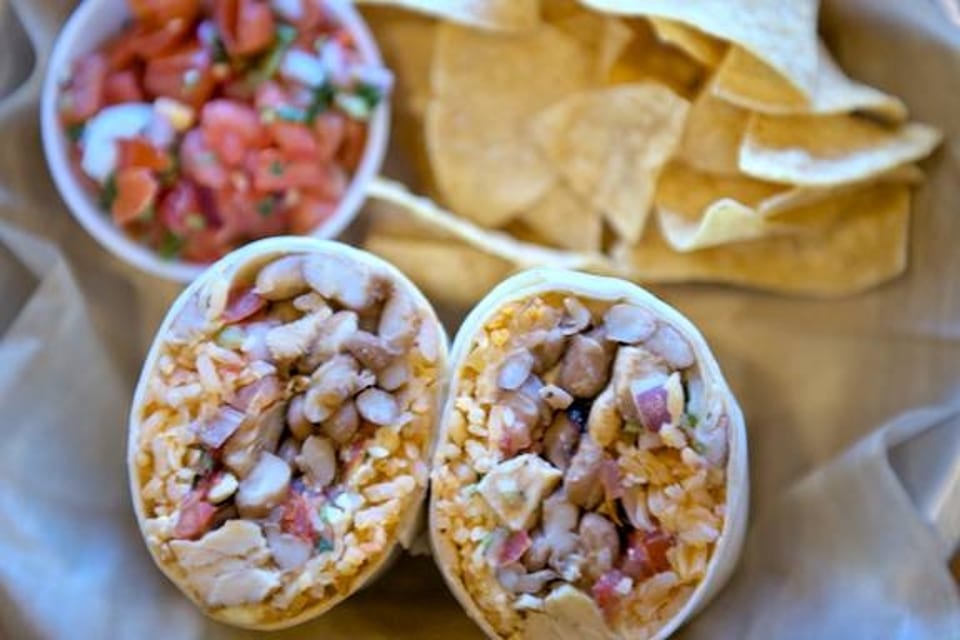 Grilled Chicken Burrito Box.