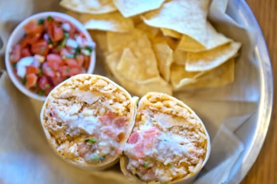 Shredded Chicken Burrito Box.